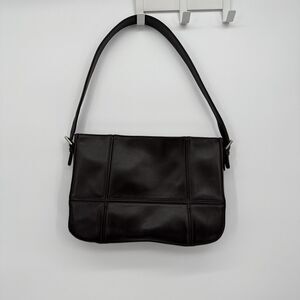 Johnny Farah New York Brown Leather Shoulder Bag Purse Classic
